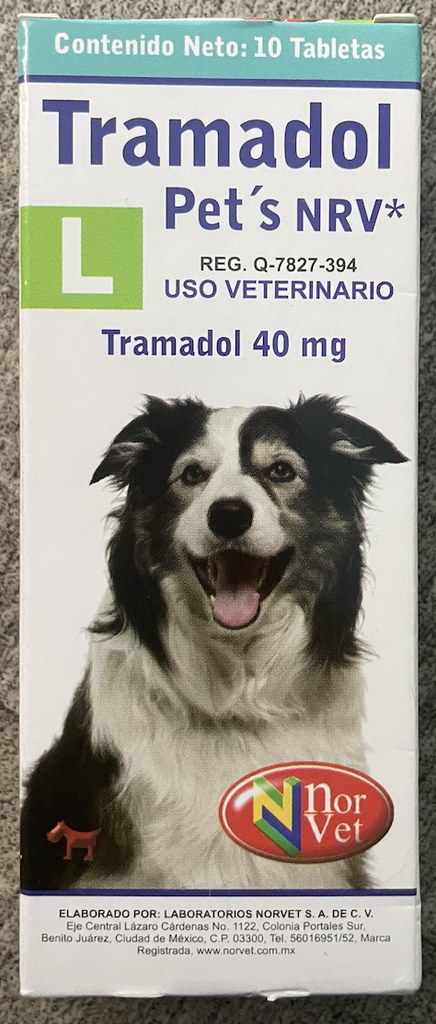Tramadol Pets "L" 40 mg (Por Tableta)