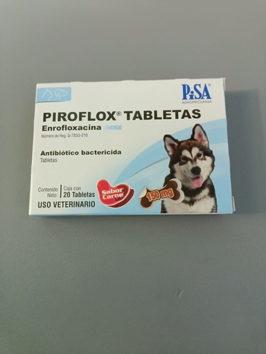 [VET878] Piroflox de 150 mg Tabletas